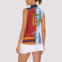 Custom Argentina and Spain Women Sleeveless Polo Shirt 2026 Battle Finalissima