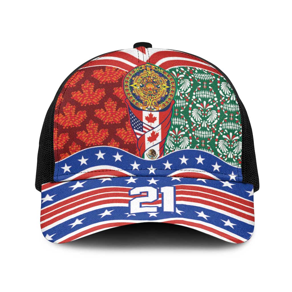 Custom Mexico Canada USA Baseball Net Cap World Nations Football 2026