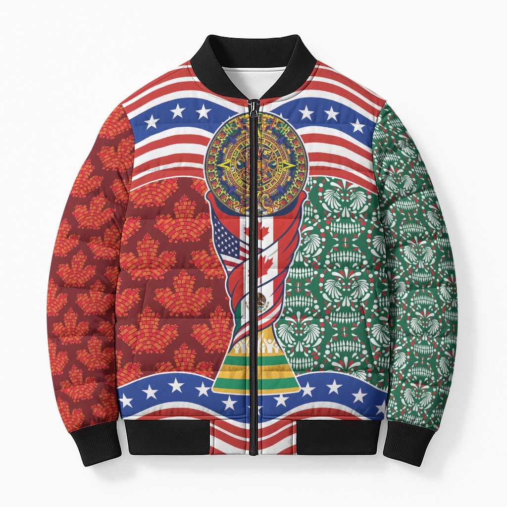 Custom Mexico Canada USA Bomber Puffer Jacket World Nations Football 2026