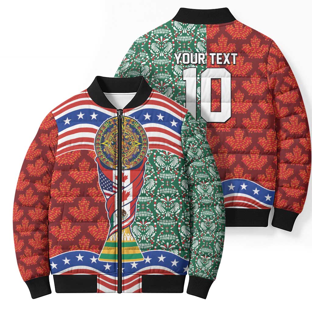 Custom Mexico Canada USA Bomber Puffer Jacket World Nations Football 2026