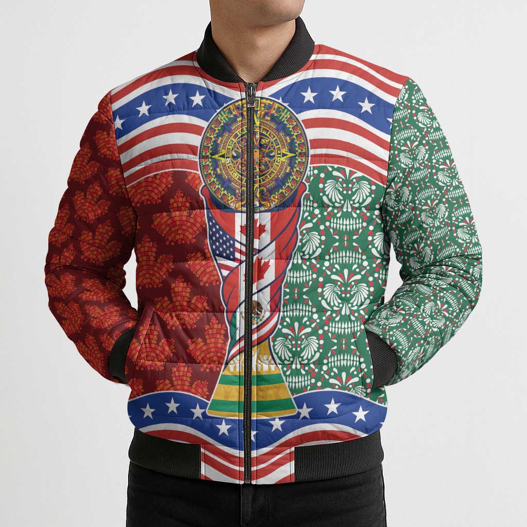 Custom Mexico Canada USA Bomber Puffer Jacket World Nations Football 2026