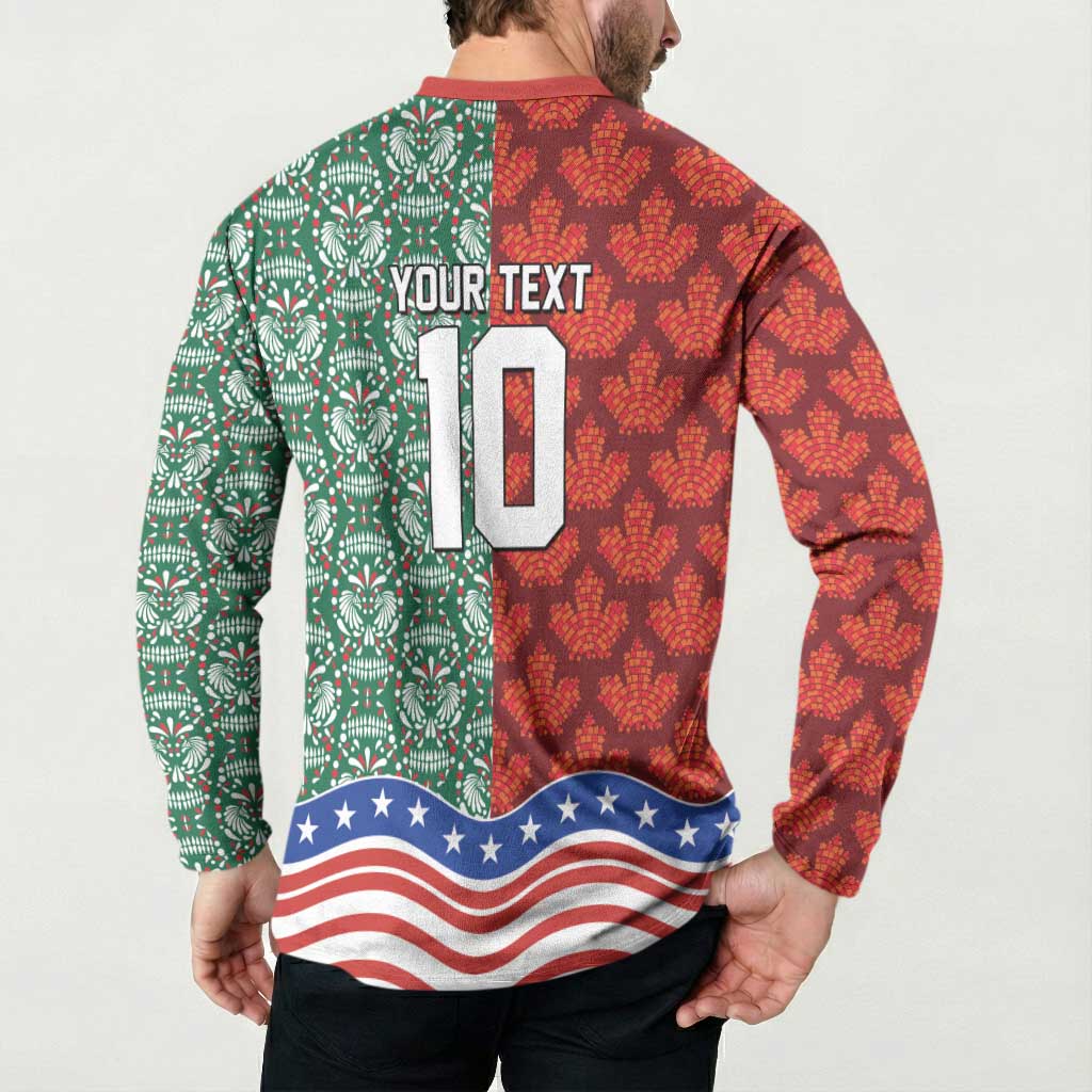 Custom Mexico Canada USA Button Sweatshirt World Nations Football 2026