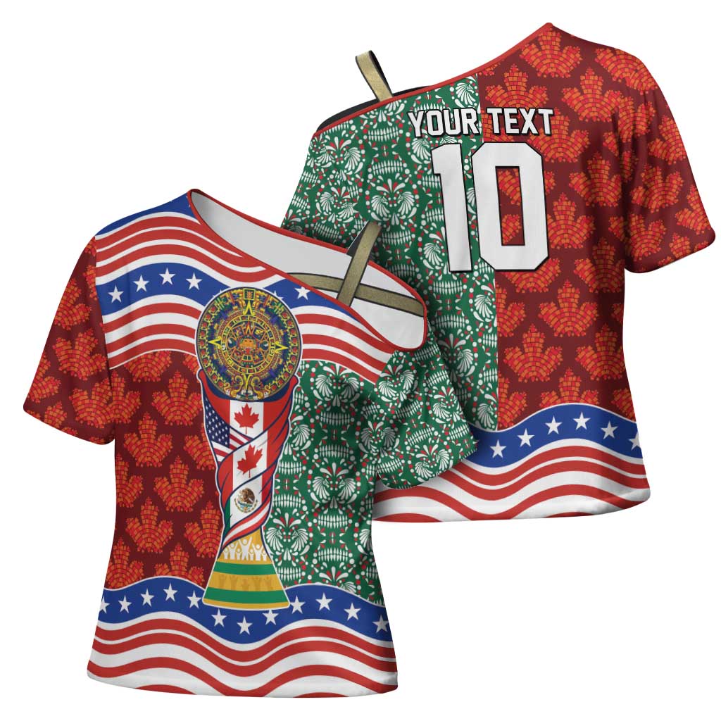 Custom Mexico Canada USA Cross Shoulder Shirt World Nations Football 2026