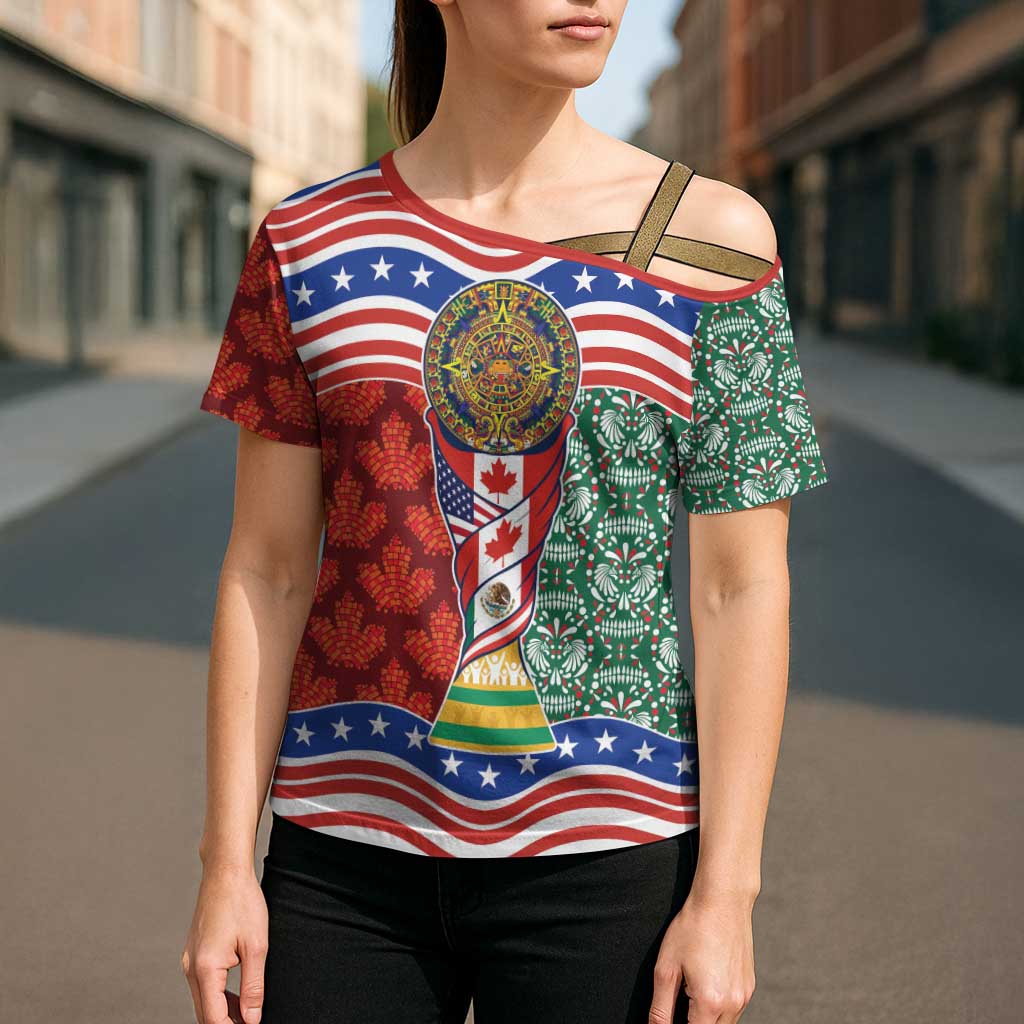 Custom Mexico Canada USA Cross Shoulder Shirt World Nations Football 2026