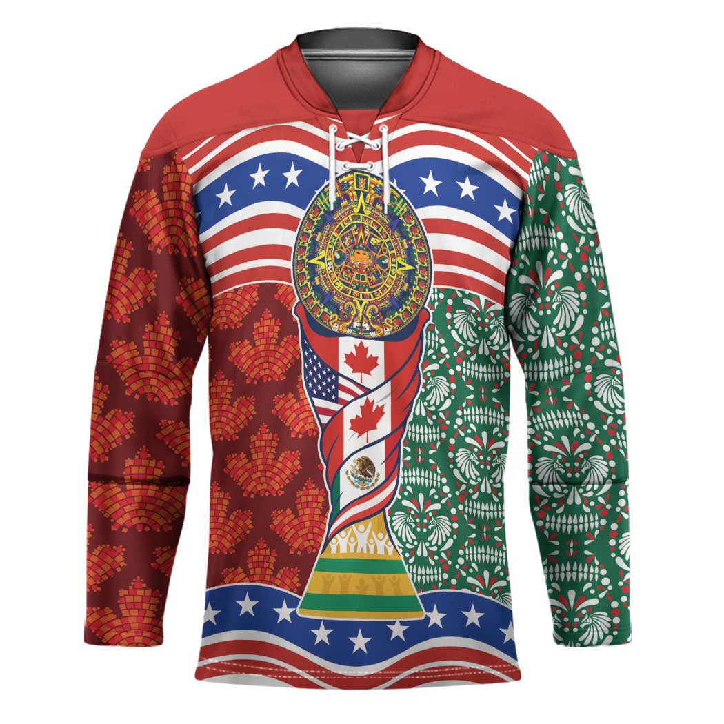 Custom Mexico Canada USA Hockey Jersey World Nations Football 2026