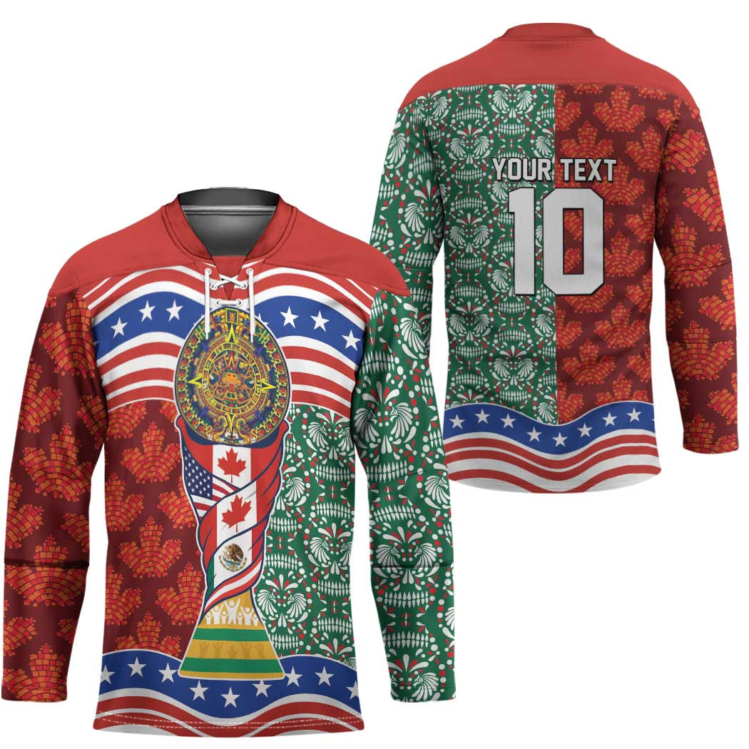 Custom Mexico Canada USA Hockey Jersey World Nations Football 2026