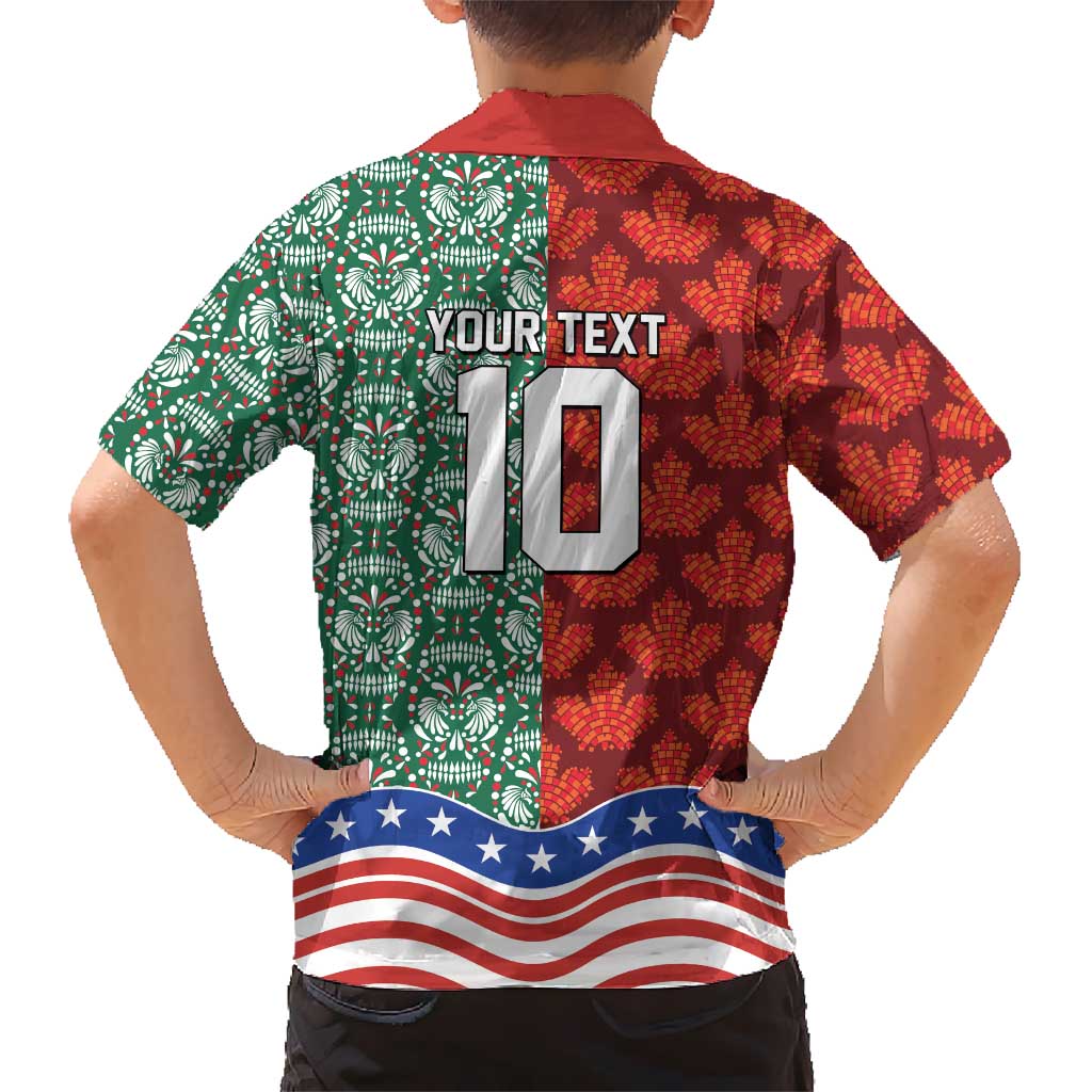 Custom Mexico Canada USA Kid Hawaiian Shirt World Nations Football 2026