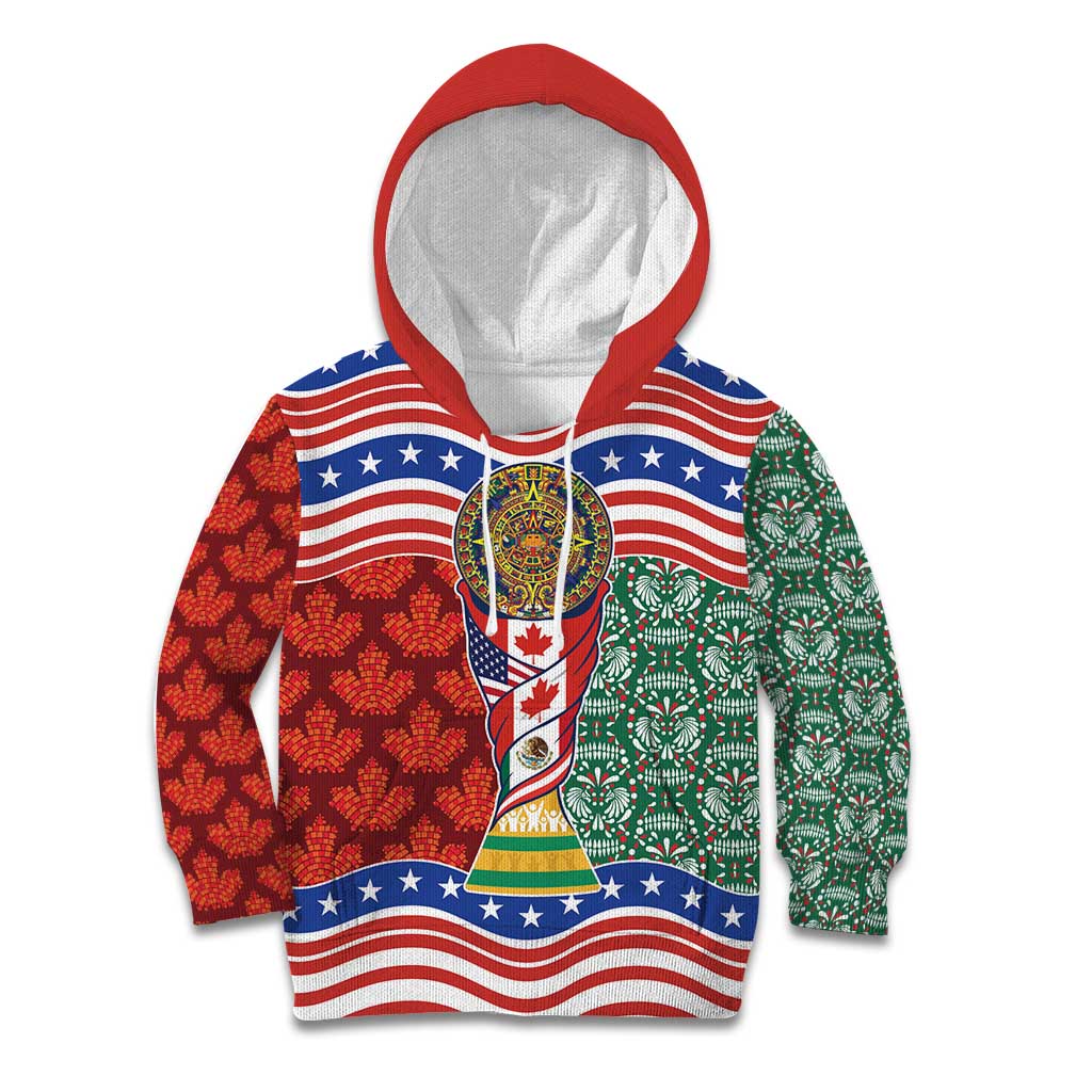 Custom Mexico Canada USA Kid Hoodie World Nations Football 2026