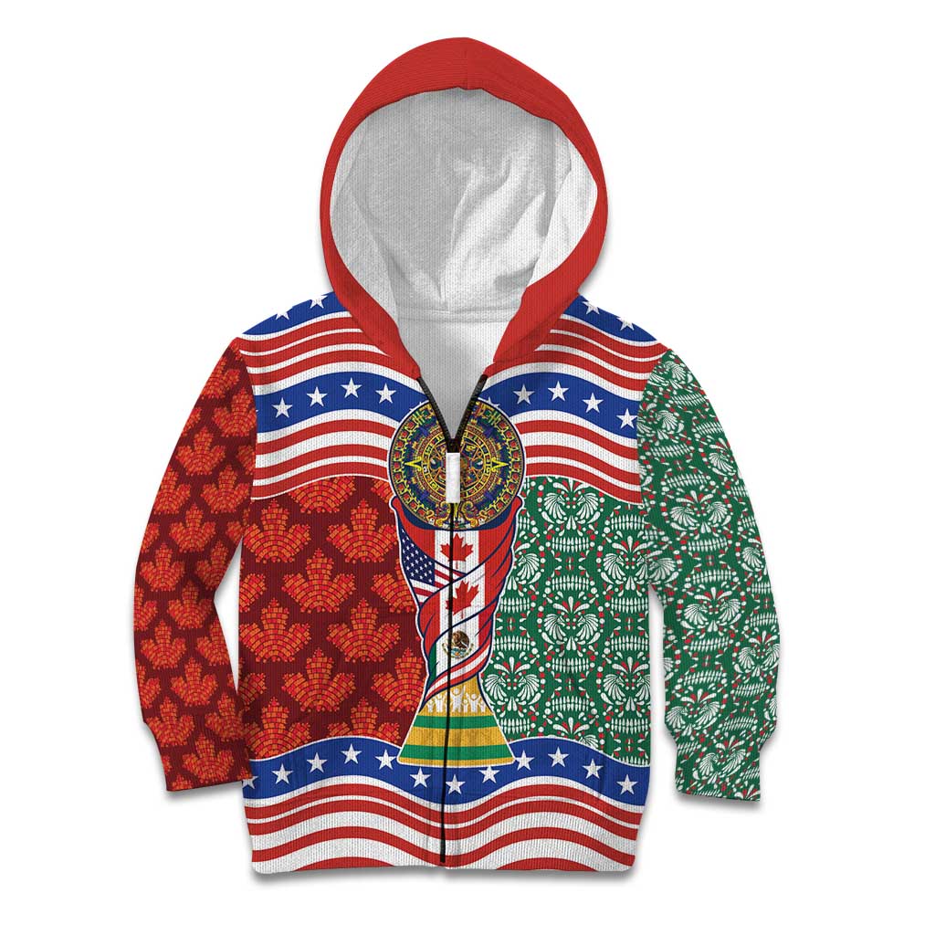 Custom Mexico Canada USA Kid Hoodie World Nations Football 2026