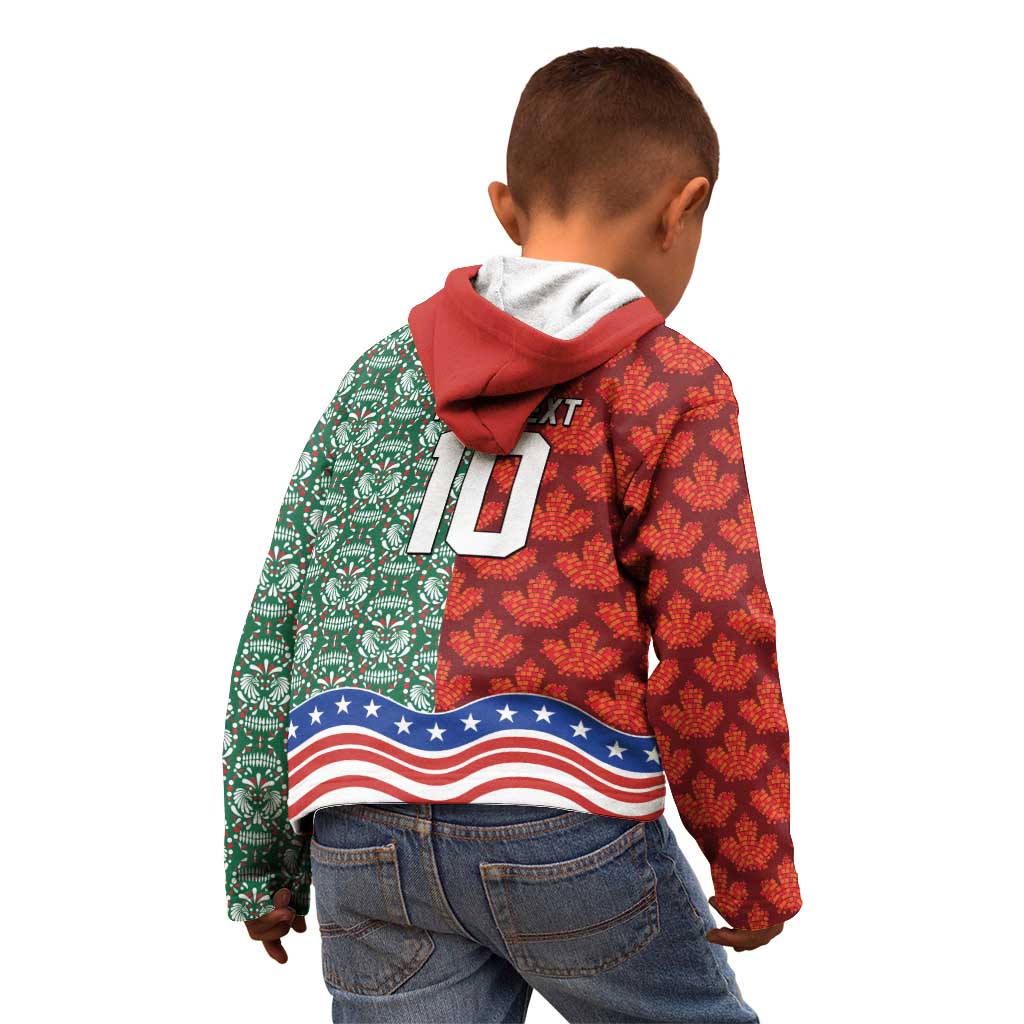 Custom Mexico Canada USA Kid Hoodie World Nations Football 2026