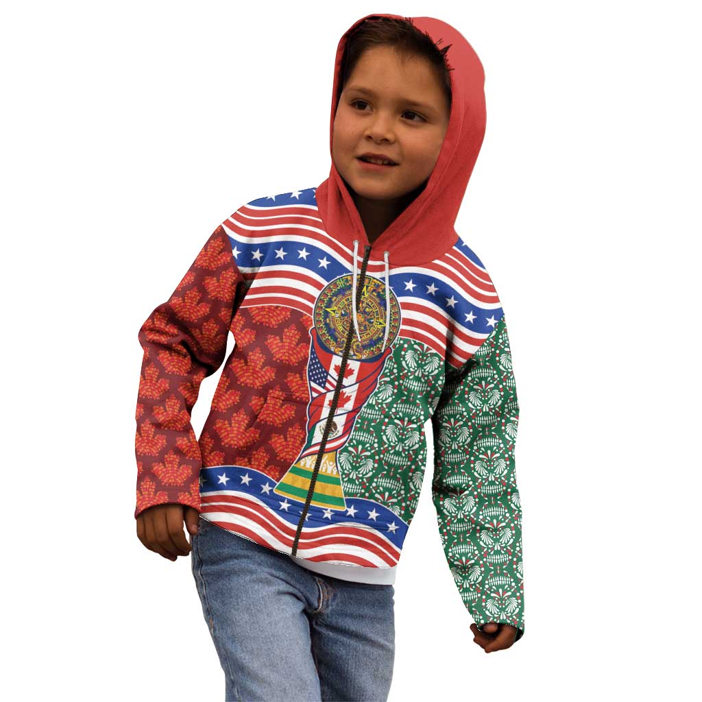 Custom Mexico Canada USA Kid Hoodie World Nations Football 2026
