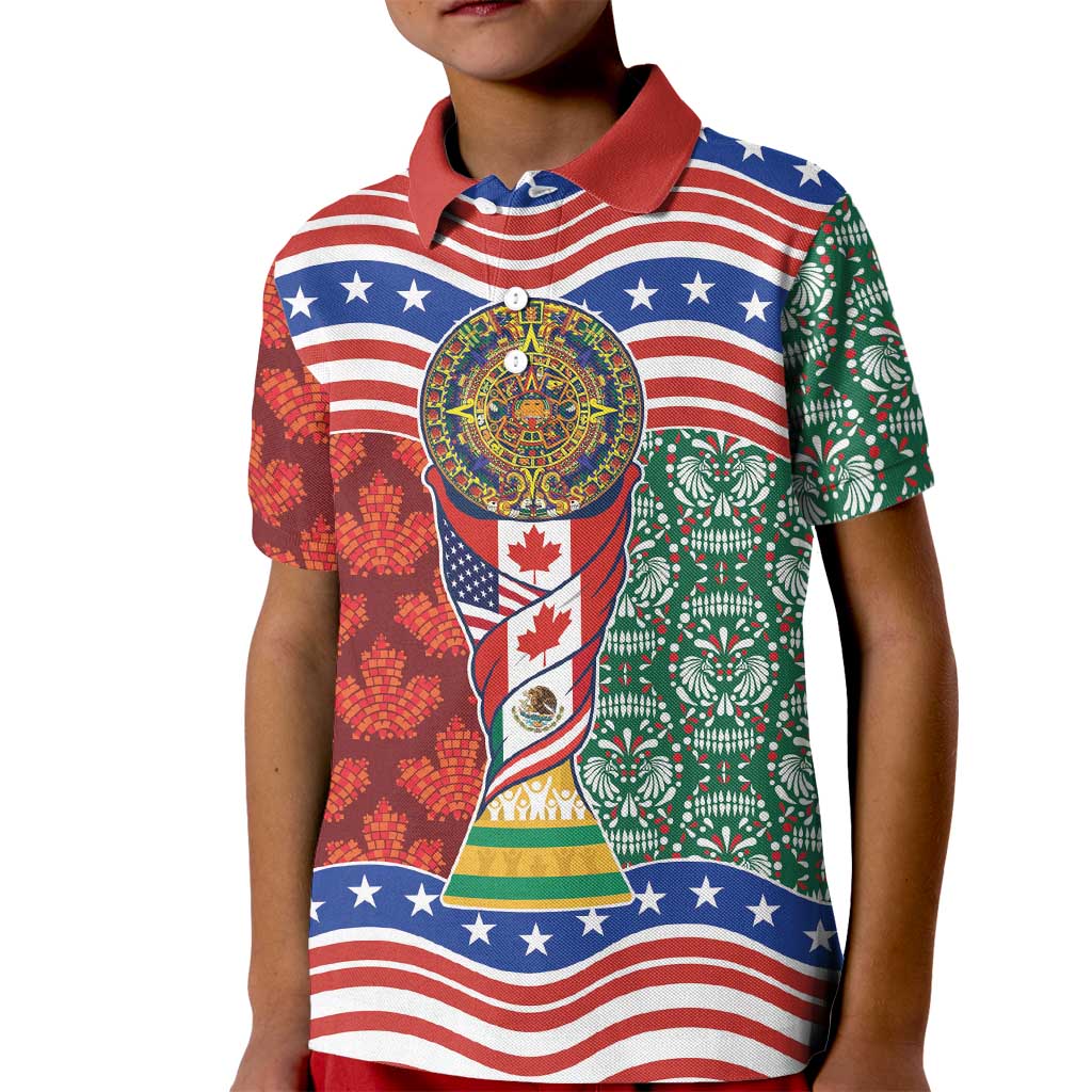 Custom Mexico Canada USA Kid Polo Shirt World Nations Football 2026