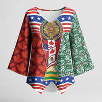 Custom Mexico Canada USA Kimono Sleeve Blouse World Nations Football 2026