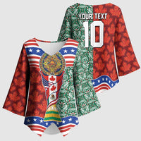 Custom Mexico Canada USA Kimono Sleeve Blouse World Nations Football 2026