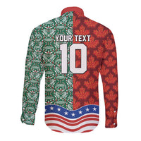 Custom Mexico Canada USA Long Sleeve Button Shirt World Nations Football 2026