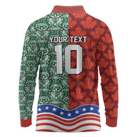 Custom Mexico Canada USA Long Sleeve Polo Shirt World Nations Football 2026