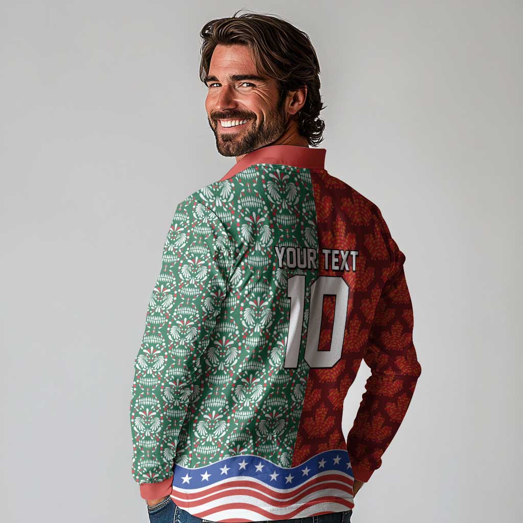 Custom Mexico Canada USA Long Sleeve Polo Shirt World Nations Football 2026