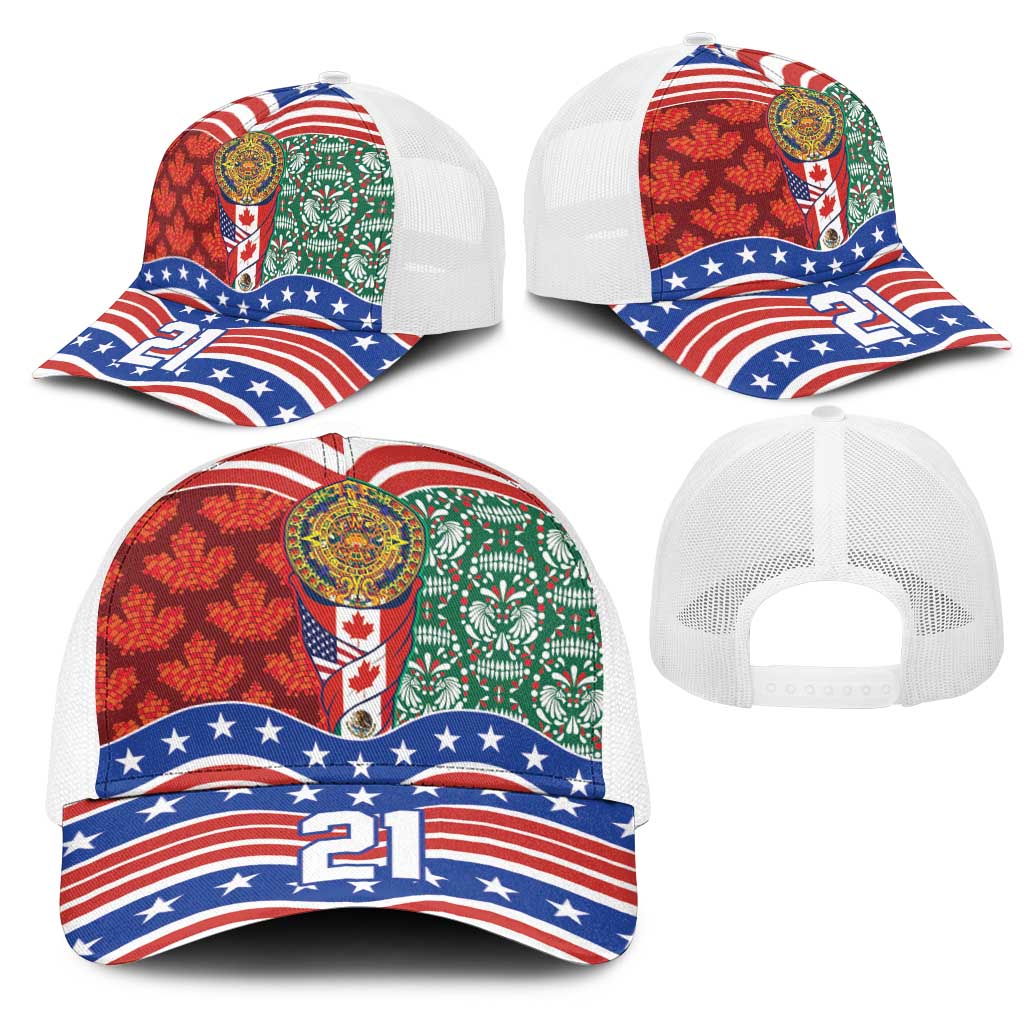 Custom Mexico Canada USA Mesh Trucker Cap World Nations Football 2026