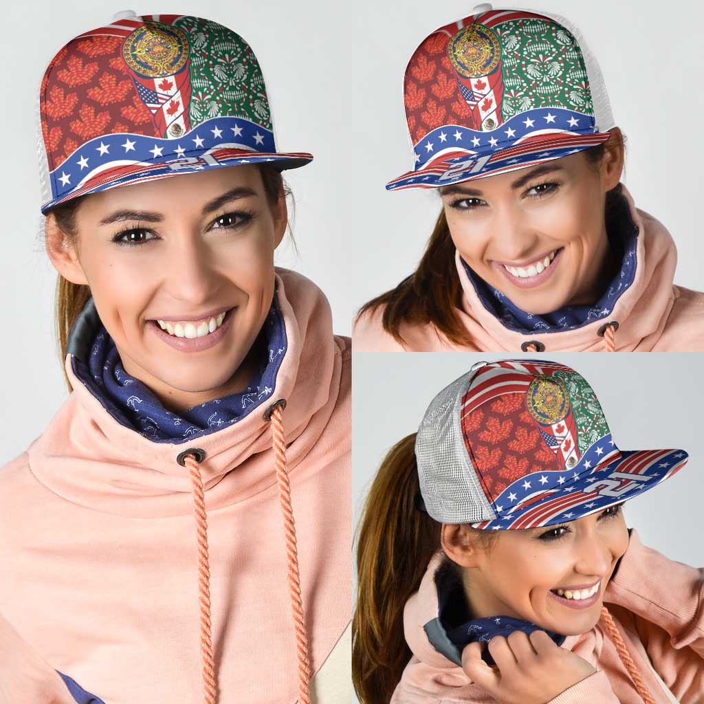 Custom Mexico Canada USA Mesh Trucker Cap World Nations Football 2026