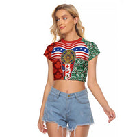 Custom Mexico Canada USA Raglan Cropped T Shirt World Nations Football 2026