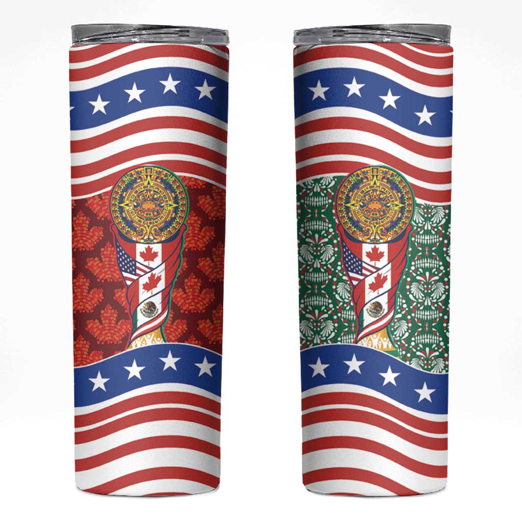 Custom Mexico Canada USA Skinny Tumbler World Nations Football 2026