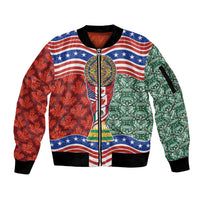 Custom Mexico Canada USA Sleeve Zip Bomber Jacket World Nations Football 2026