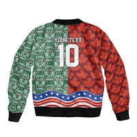 Custom Mexico Canada USA Sleeve Zip Bomber Jacket World Nations Football 2026
