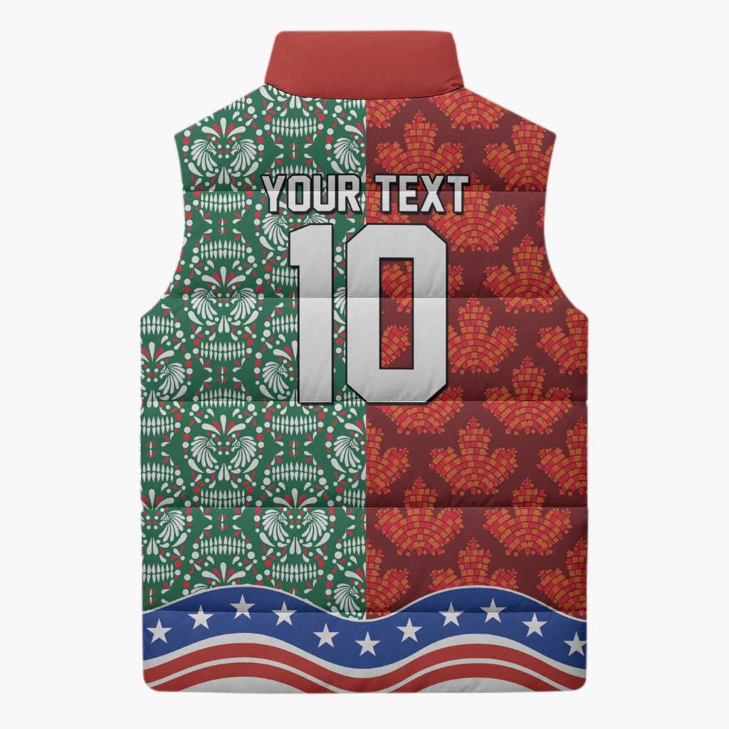 Custom Mexico Canada USA Sleeveless Puffer Jacket World Nations Football 2026