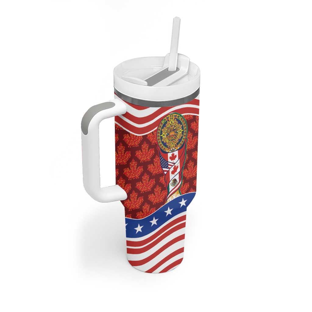 Custom Mexico Canada USA Tumbler With Handle World Nations Football 2026