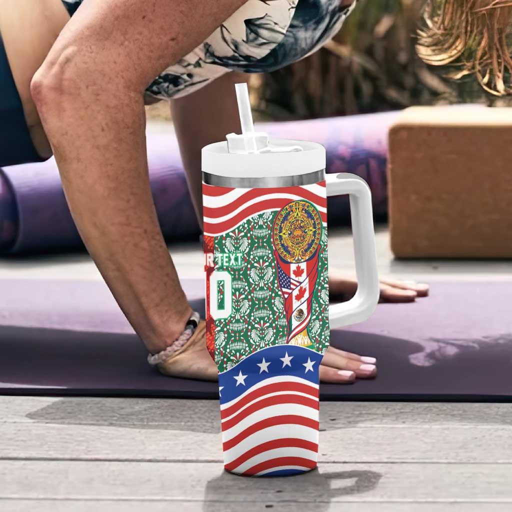 Custom Mexico Canada USA Tumbler With Handle World Nations Football 2026