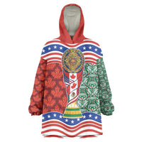 Custom Mexico Canada USA Wearable Blanket Hoodie World Nations Football 2026
