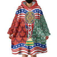 Custom Mexico Canada USA Wearable Blanket Hoodie World Nations Football 2026