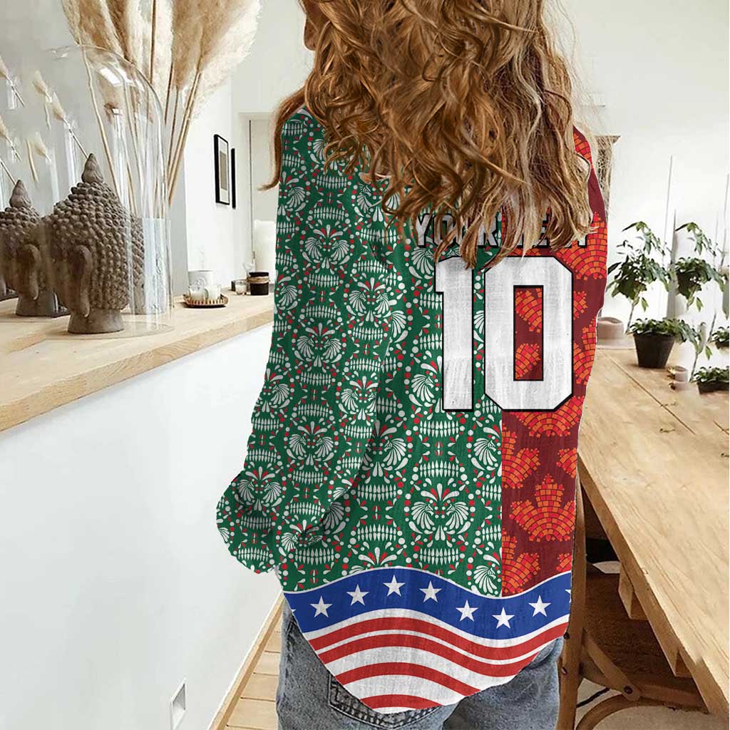 Custom Mexico Canada USA Women Casual Shirt World Nations Football 2026
