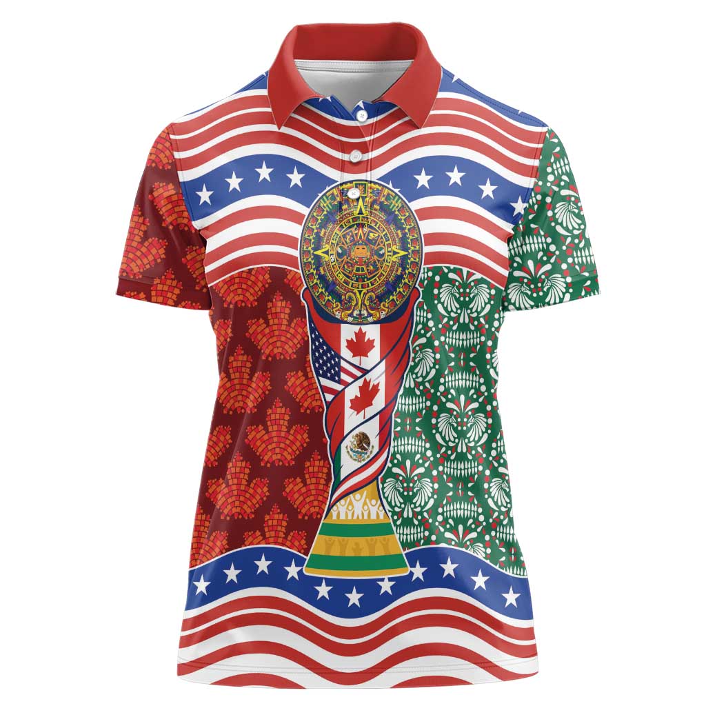 Custom Mexico Canada USA Women Polo Shirt World Nations Football 2026