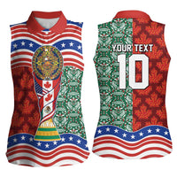 Custom Mexico Canada USA Women Sleeveless Polo Shirt World Nations Football 2026