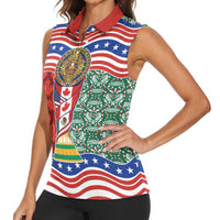 Custom Mexico Canada USA Women Sleeveless Polo Shirt World Nations Football 2026
