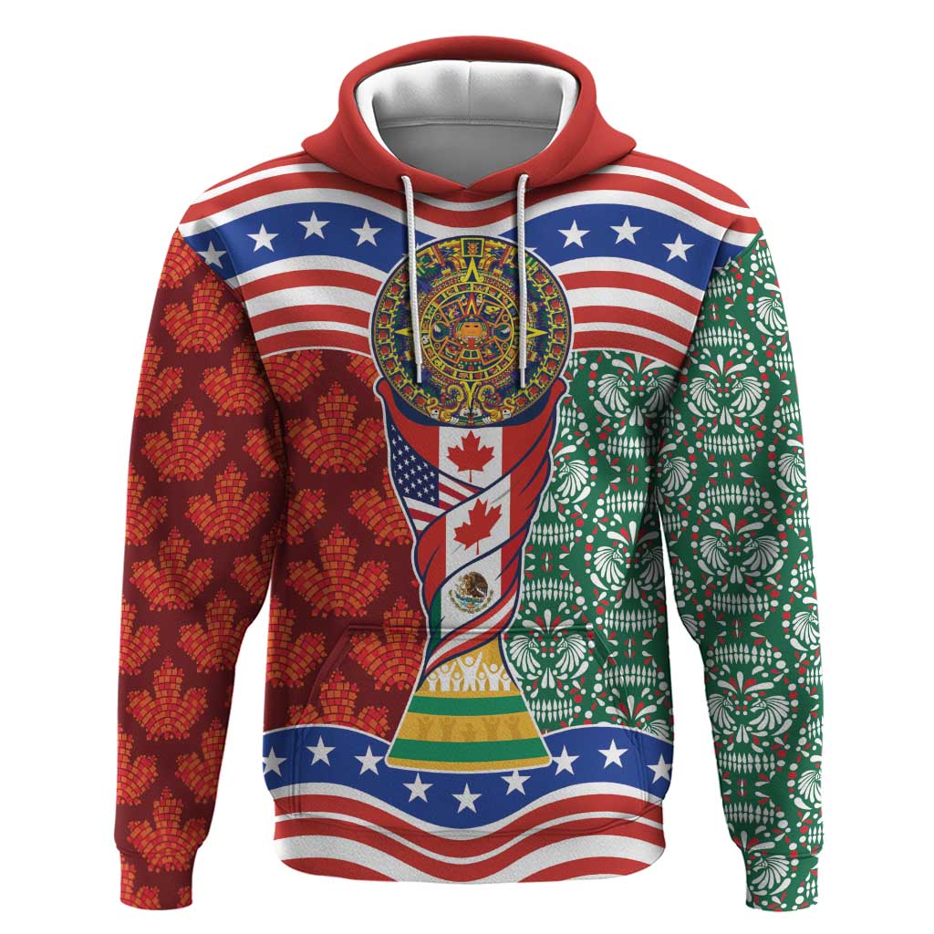 Custom Mexico Canada USA Zip Hoodie World Nations Football 2026