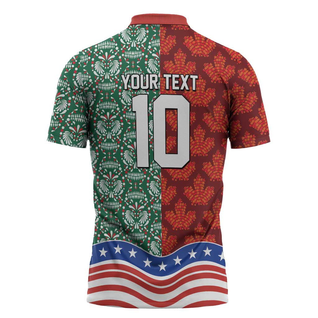 Custom Mexico Canada USA Zipper Polo Shirt World Nations Football 2026