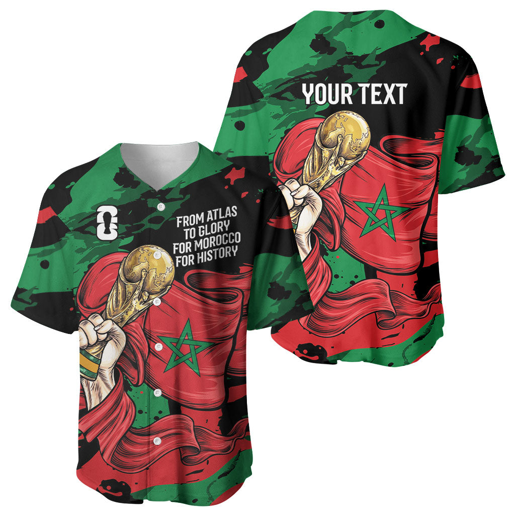 Personalized Morocco From Atlas To Victory Baseball Jersey Atlas Lions World Football Supporter Edition