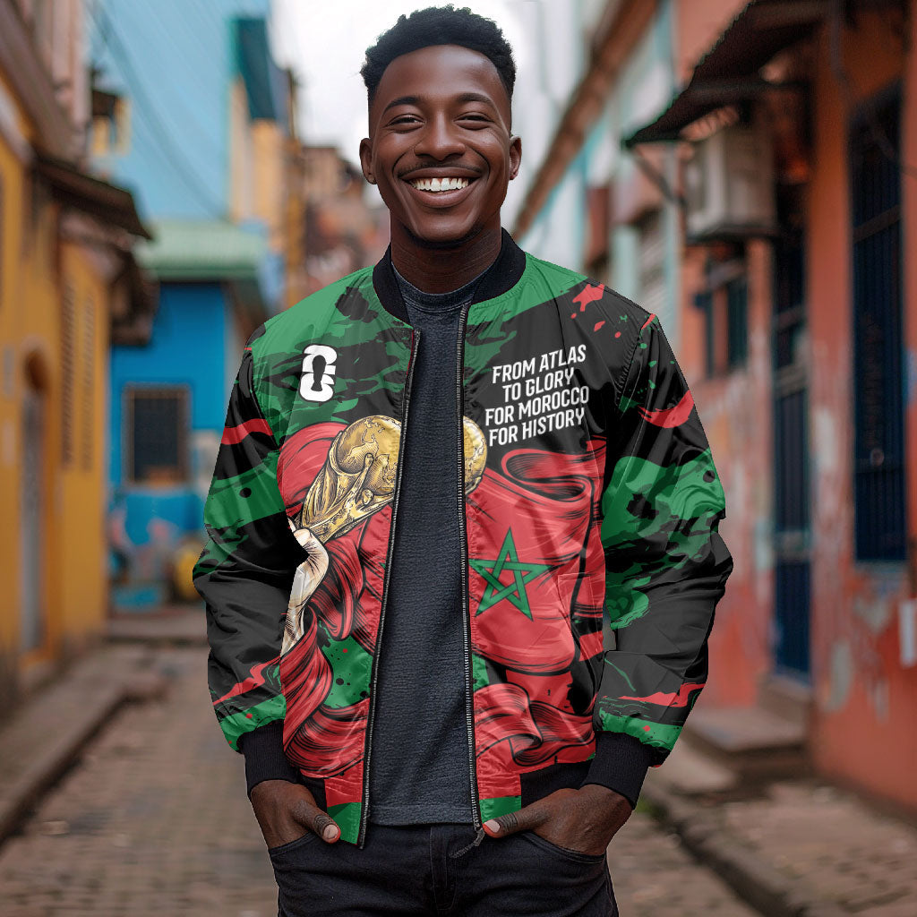 Personalized Morocco From Atlas To Victory Bomber Jacket Atlas Lions World Football Supporter Edition