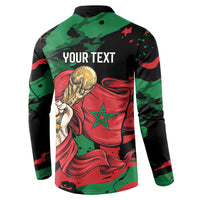 Personalized Morocco From Atlas To Victory Button Sweatshirt Atlas Lions World Football Supporter Edition
