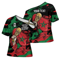 Personalized Morocco From Atlas To Victory Cross Shoulder Shirt Atlas Lions World Football Supporter Edition