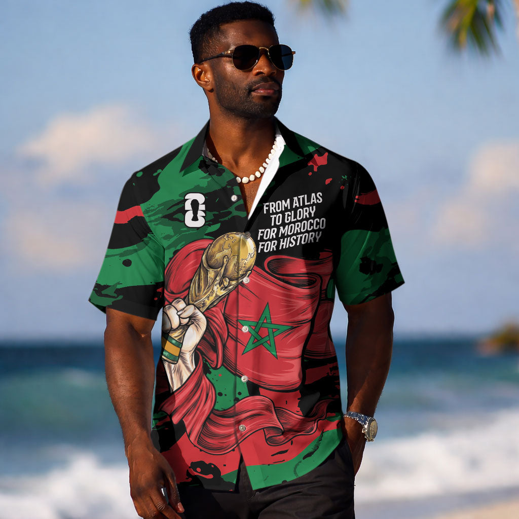 Personalized Morocco From Atlas To Victory Hawaiian Shirt Atlas Lions World Football Supporter Edition LT9