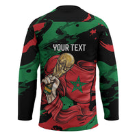 Personalized Morocco From Atlas To Victory Hockey Jersey Atlas Lions World Football Supporter Edition