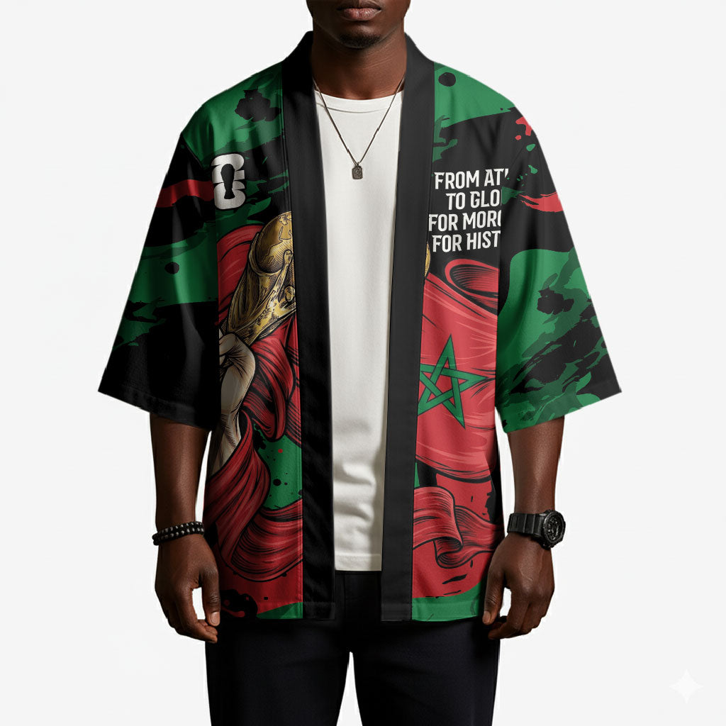 Personalized Morocco From Atlas To Victory Kimono Atlas Lions World Football Supporter Edition