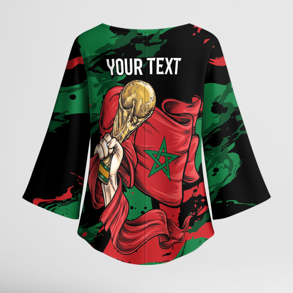 Personalized Morocco From Atlas To Victory Kimono Sleeve Blouse Atlas Lions World Football Supporter Edition