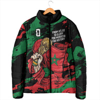 Personalized Morocco From Atlas To Victory Padded Jacket Atlas Lions World Football Supporter Edition