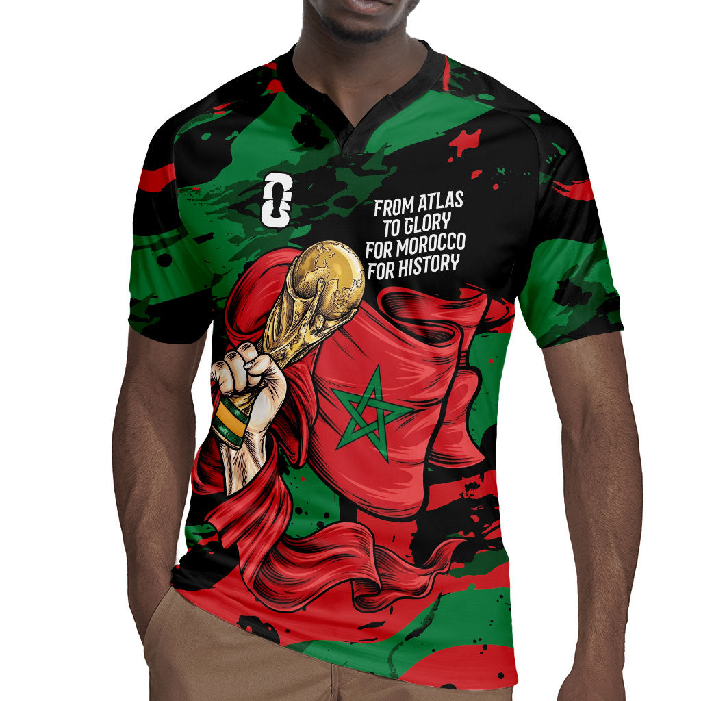 Personalized Morocco From Atlas To Victory Rugby Jersey Atlas Lions World Football Supporter Edition