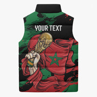 Personalized Morocco From Atlas To Victory Sleeveless Puffer Jacket Atlas Lions World Football Supporter Edition