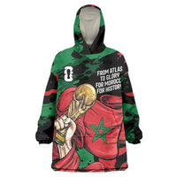 Personalized Morocco From Atlas To Victory Wearable Blanket Hoodie Atlas Lions World Football Supporter Edition